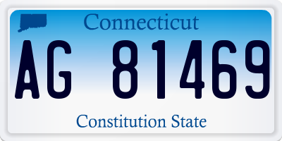CT license plate AG81469