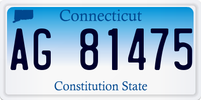 CT license plate AG81475