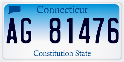 CT license plate AG81476