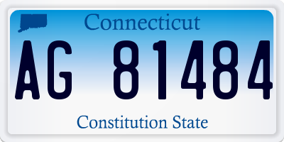 CT license plate AG81484