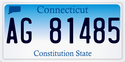 CT license plate AG81485
