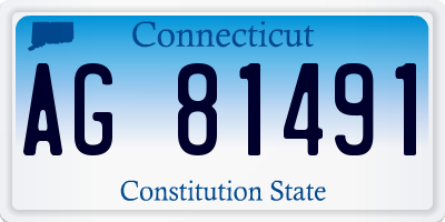 CT license plate AG81491