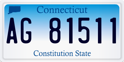 CT license plate AG81511