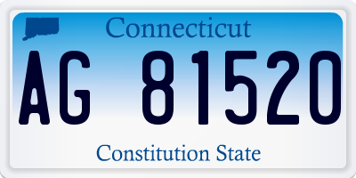 CT license plate AG81520