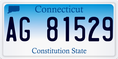 CT license plate AG81529