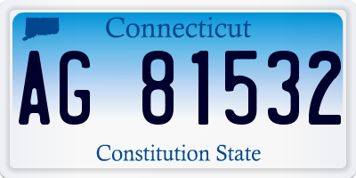 CT license plate AG81532