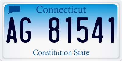 CT license plate AG81541