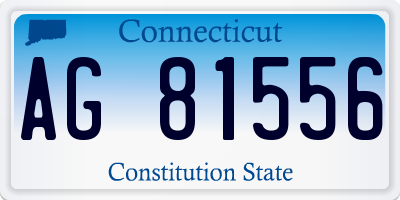 CT license plate AG81556
