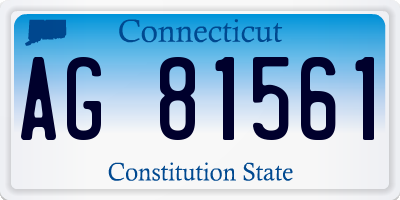 CT license plate AG81561