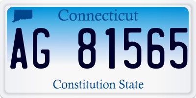 CT license plate AG81565