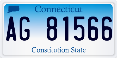 CT license plate AG81566