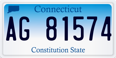 CT license plate AG81574