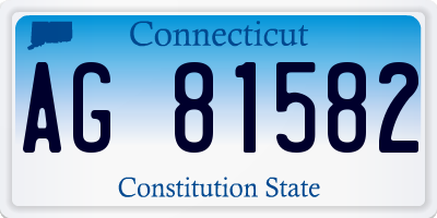 CT license plate AG81582