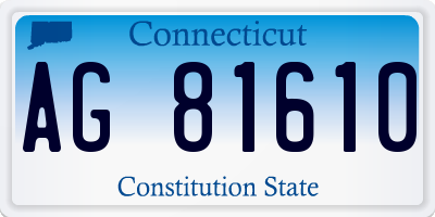 CT license plate AG81610