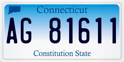 CT license plate AG81611