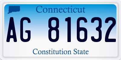 CT license plate AG81632
