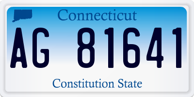 CT license plate AG81641