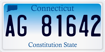 CT license plate AG81642