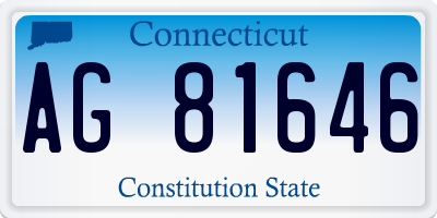 CT license plate AG81646