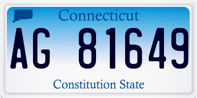 CT license plate AG81649