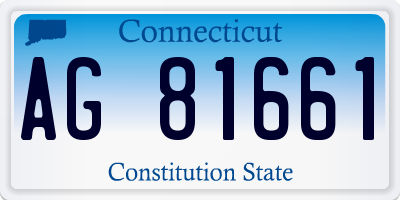 CT license plate AG81661