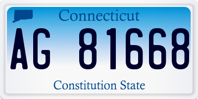 CT license plate AG81668