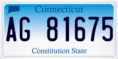 CT license plate AG81675