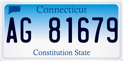 CT license plate AG81679