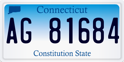 CT license plate AG81684