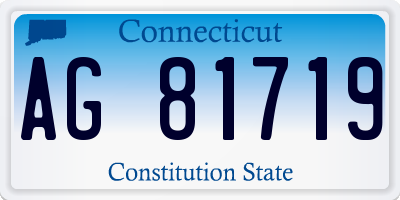 CT license plate AG81719