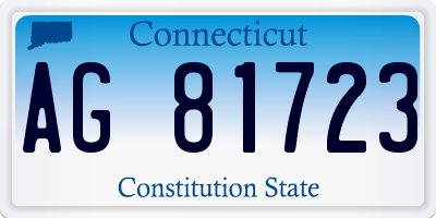 CT license plate AG81723