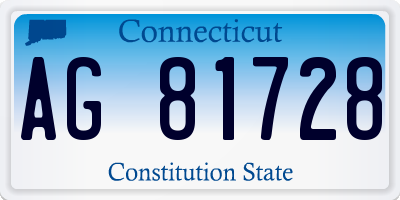 CT license plate AG81728