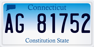 CT license plate AG81752