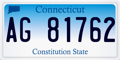 CT license plate AG81762
