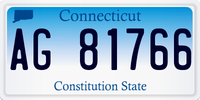 CT license plate AG81766