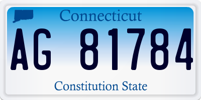 CT license plate AG81784