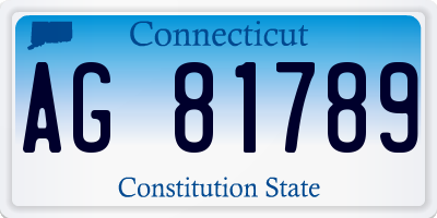 CT license plate AG81789