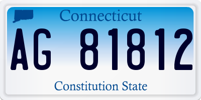 CT license plate AG81812