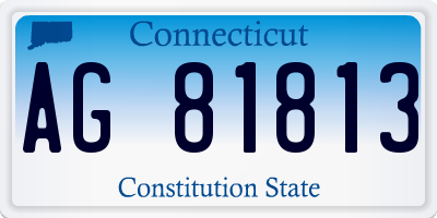 CT license plate AG81813