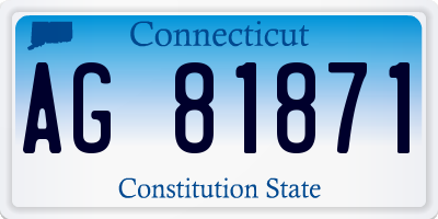 CT license plate AG81871