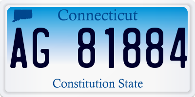 CT license plate AG81884