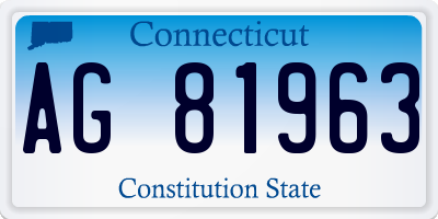 CT license plate AG81963
