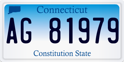 CT license plate AG81979