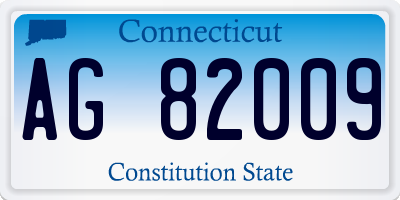 CT license plate AG82009
