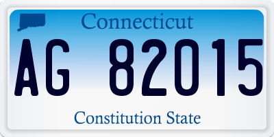 CT license plate AG82015