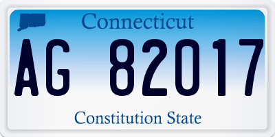 CT license plate AG82017