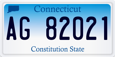 CT license plate AG82021