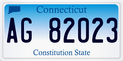 CT license plate AG82023