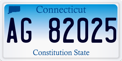 CT license plate AG82025