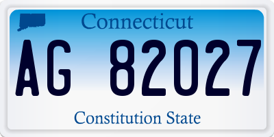 CT license plate AG82027
